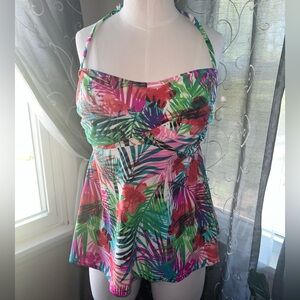 Catalina Multicolor Floral Swim Top